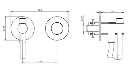 Treemme 3.6 idroscopino bidet e wc con miscelatore senza parte incasso inox satinato