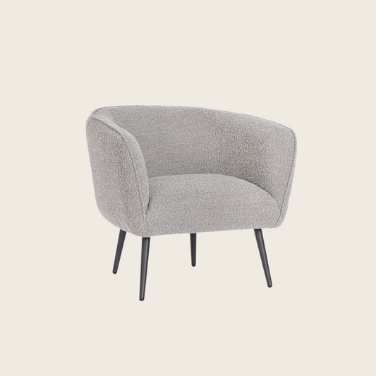 Andrea Bizzotto Avril poltrona effetto boucle grigio 0748312