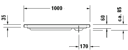 Piatto Doccia 100x70 rettangolare in acrilico sanitario Bianco 7200930000000007 D-Code Duravit