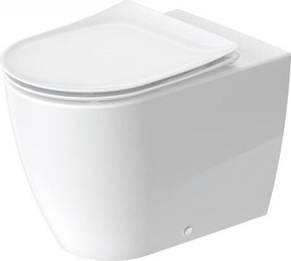 Coppia sanitari filo muro a pavimento senza brida con sedile soft close bianco Soleil Duravit