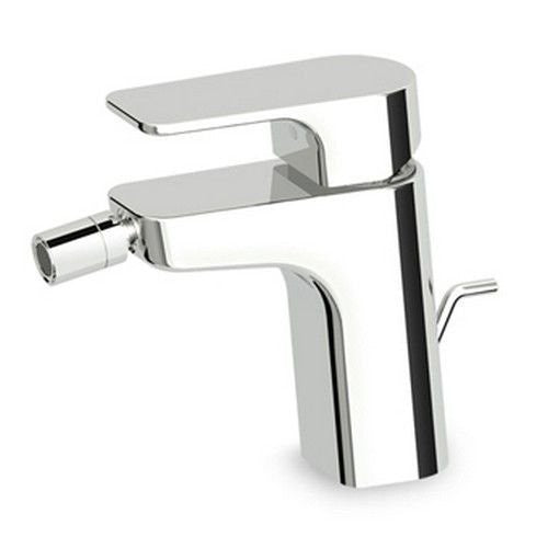 Zucchetti Wind Miscelatore bidet Monocomando cromo Zwn347, vista frontale della maniglia e della bocca di erogazione...