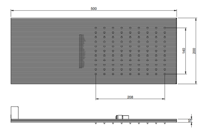 Treemme los ITRTBR376CC soffione doccia 50x20 a parete cromo