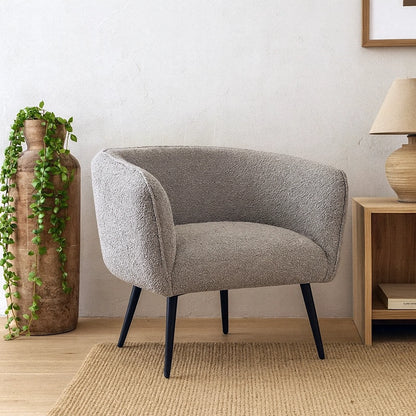 Andrea Bizzotto Avril poltrona effetto boucle grigio 0748312