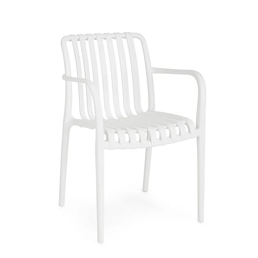 Andrea Bizzotto Billie sedia con braccioli in plastica verde 0650079