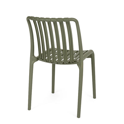 Andrea Bizzotto Billie sedia in plastica verde 0650077