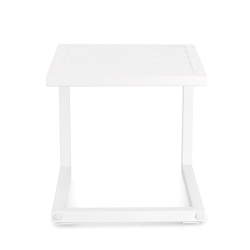 Andrea Bizzotto Hilde tavolino 40x40 bianco, dettaglio ravvicinato dei materiali