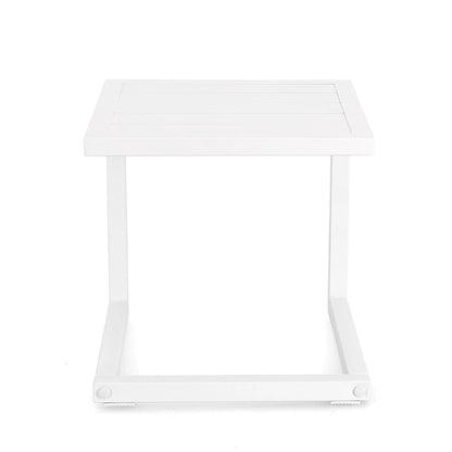 Andrea Bizzotto Hilde tavolino 40x40 bianco, dettaglio ravvicinato dei materiali