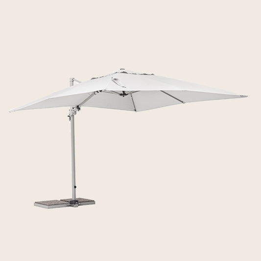 Andrea Bizzotto Saragozza ombrellone 3x3 grigio in alluminio neutro senza marmette