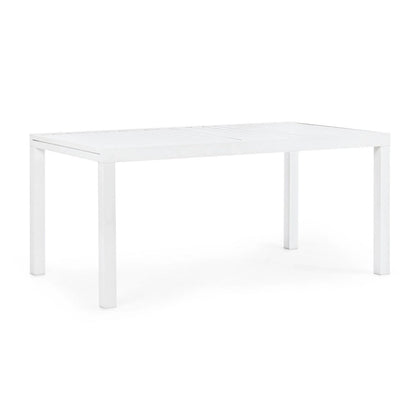 Andrea Bizzotto Hilde Tavolo Allungabile 160-240 x 90 cm in Alluminio Bianco