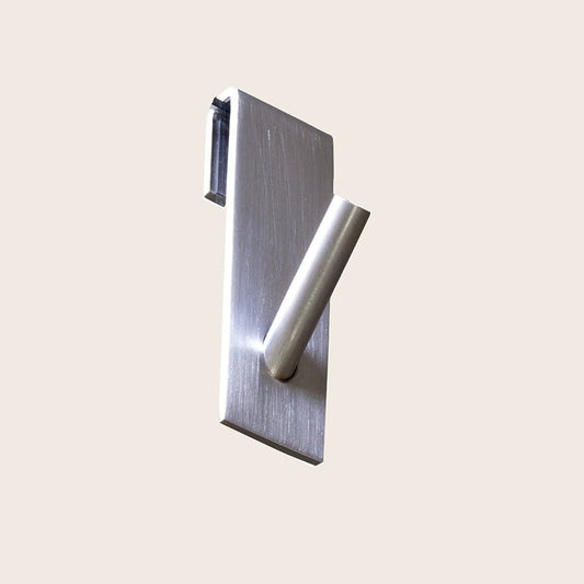 Antonio Lupi Billo appendino Vetro Box Doccia Acciaio inox in satinato montato a parete, vista del design e della...