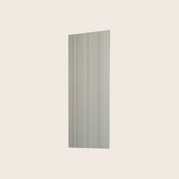 Antonio Lupi Bit Radiatore 120x45 Ad Acqua Cemento Goffrato in alluminio accesa in soggiorno, fiamma visibile attraverso...