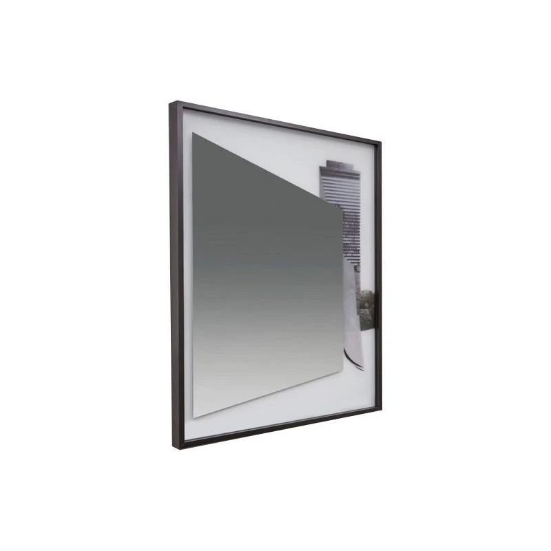 Antonio Lupi Specchio 70x90 a due Strati Con Cornice In Multicolore in alluminio con lavabo e rubinetteria, vista...