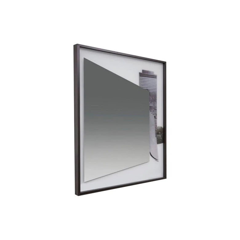 Antonio Lupi Specchio 70x90 a due Strati Con Cornice In Multicolore in alluminio con lavabo e rubinetteria, vista...