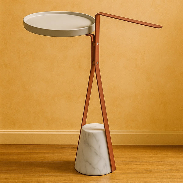 Antonio Lupi Halo 4a Portasciugamani portaoggetti in Ottone Veneziano goffrato e Base In Marmo Di Carrara