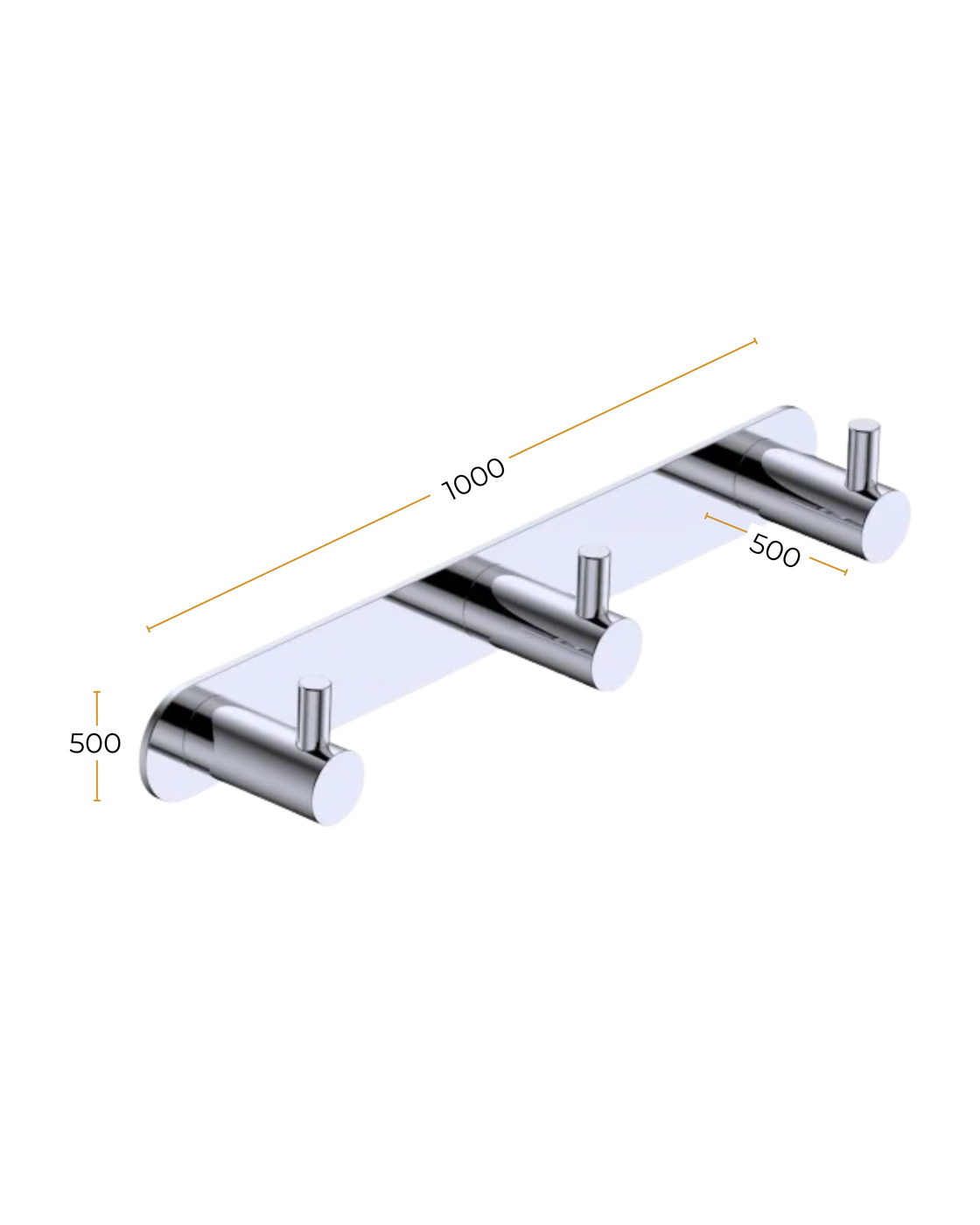 Appendino bagno triplo cromo Minimal