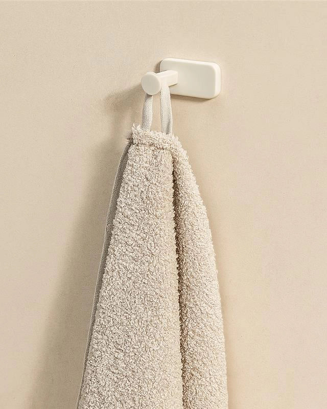 Appendino bagno in acciaio inox bianco cubik montato a parete, vista del design e della finitura - Exagonshop