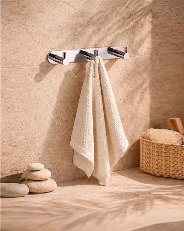 Appendino bagno triplo cromo Minimal Exagonshop