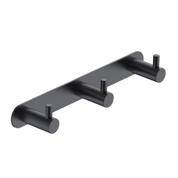 Appendino bagno triplo nero opaco Minimal