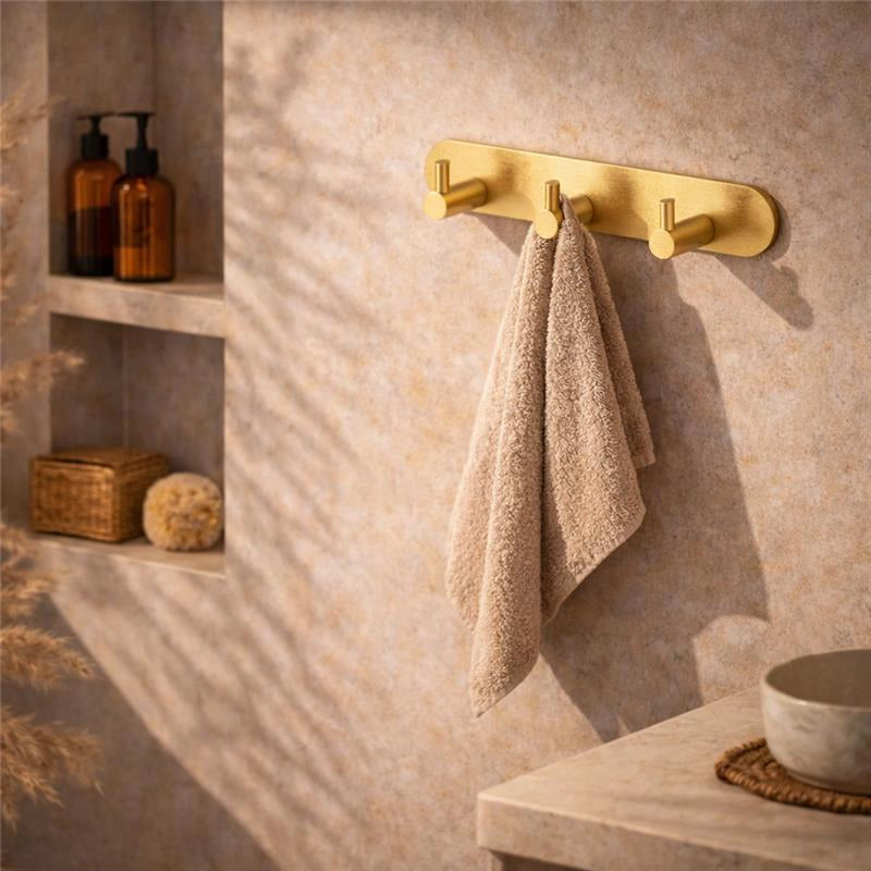 Appendino bagno triplo oro spazzolato Minimal