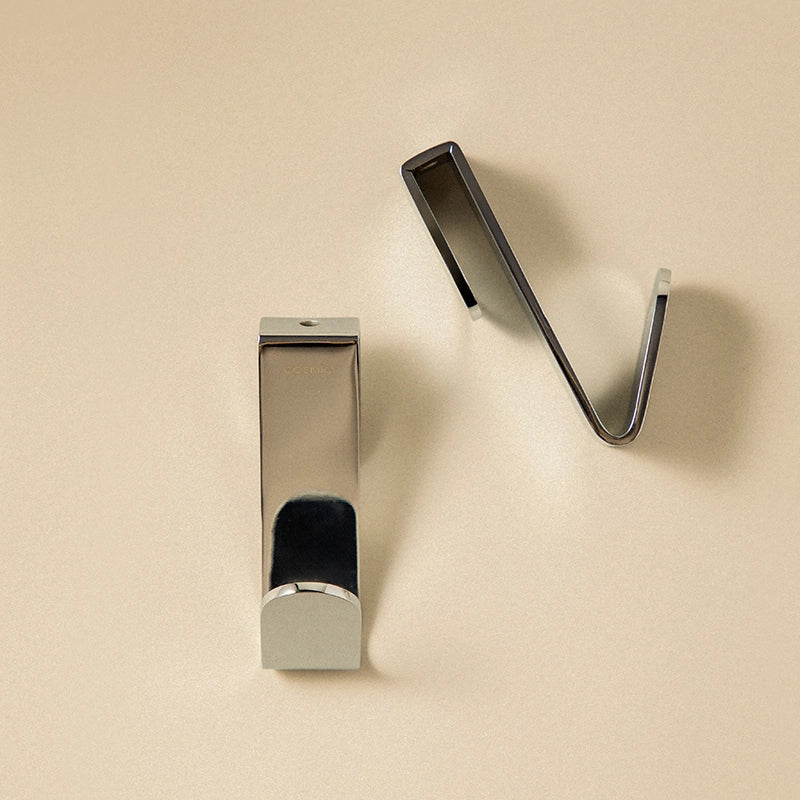 Cosmic Architect Appendino per vetro box doccia cromo 3chrome in lucido montato a parete, vista del design e della...