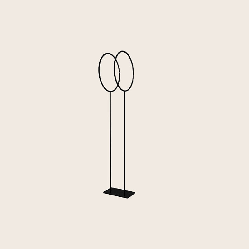 Bertocci Moon piantana portasciugamani due anelli grandi nero