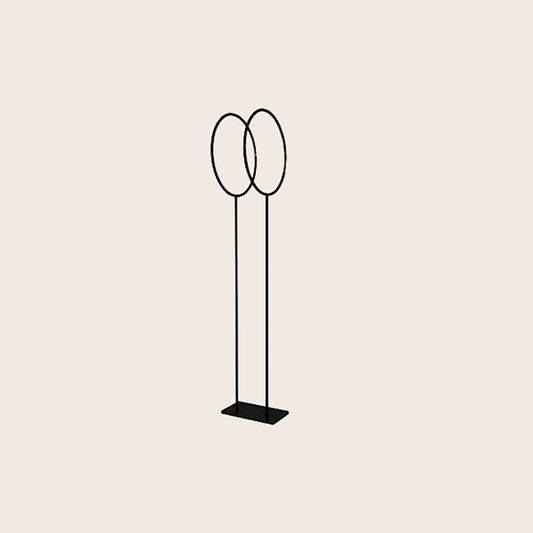 Bertocci Moon piantana portasciugamani due anelli grandi nero