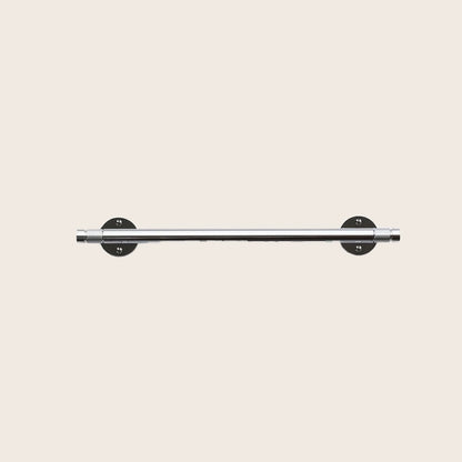 Bertocci officina 01 portasciugamani 40 cm cromo Cromo Lucido in cromato montato a parete, vista del design e della finitura