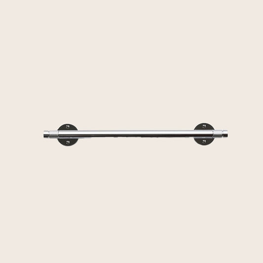 Bertocci officina 01 portasciugamani 40 cm cromo Cromo Lucido in cromato montato a parete, vista del design e della finitura