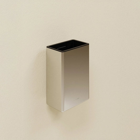 Bicchiere portaspazzolini quadro da Appoggio Cromo Nero Extreme 2530153 Cosmic
