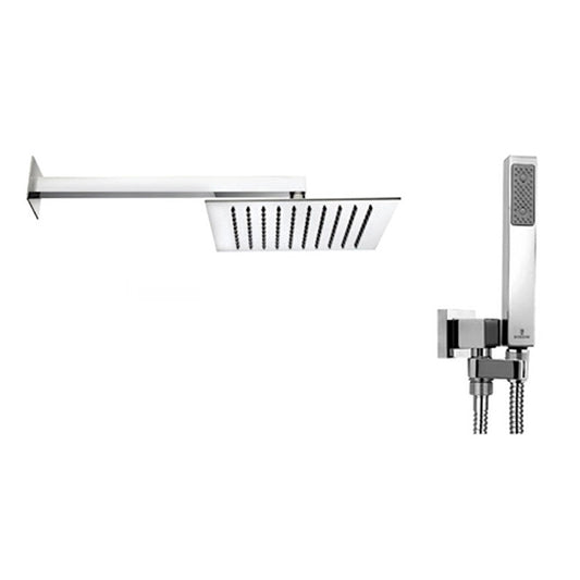 Bossini kit soffione 25x25 con doccetta in ottone cromo H69874G C55001C