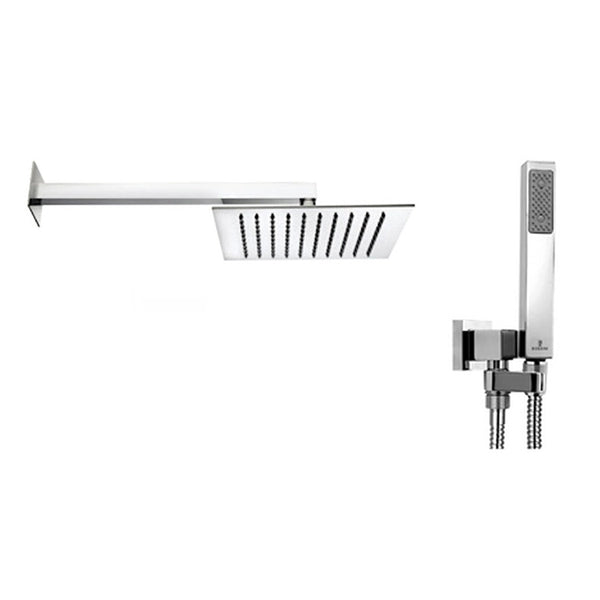 Bossini kit soffione 25x25 con doccetta in ottone cromo H69874G C55001C