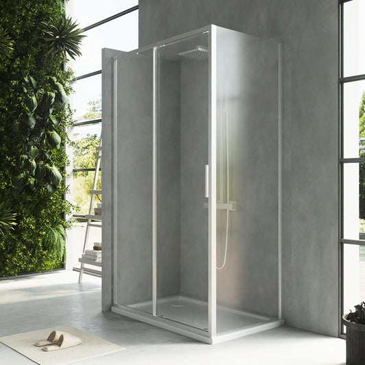 Box doccia 100x70 Rio un anta scorrevole vetro 6 mm trasparente H 195 cromo