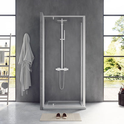 Box doccia 90x70 Rio a pivot vetro 6 mm trasparente H 195 cromo