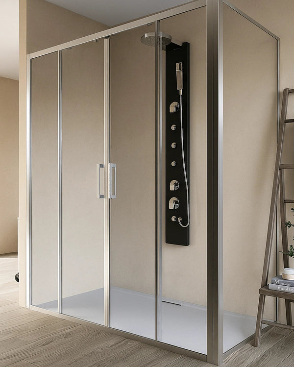 Box doccia 70x160 Marsiglia due scorrevoli reversibile H 195 cromo