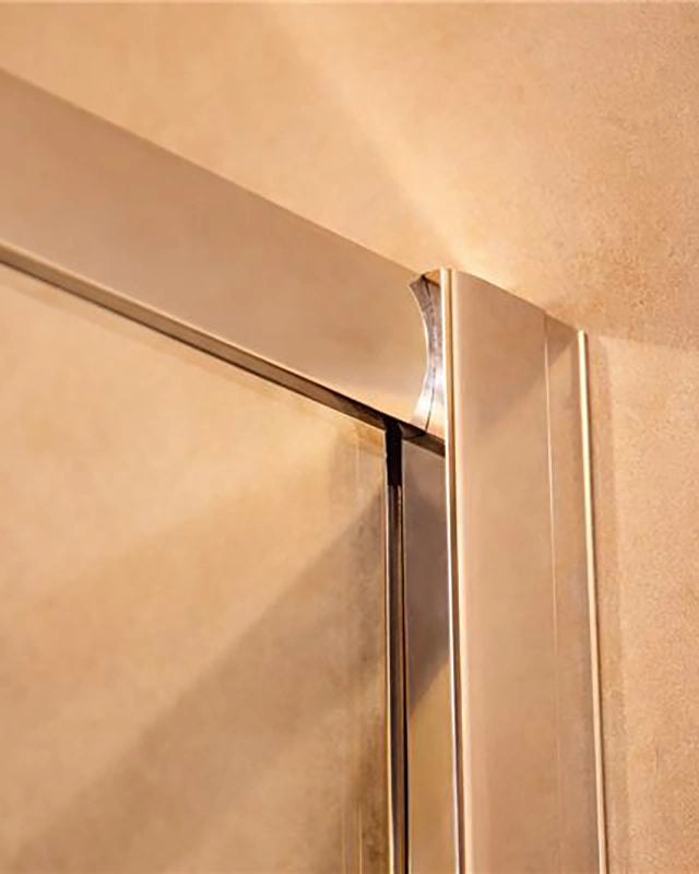 Box doccia 80x120 Nuvola due scorrevoli reversibile Cromato installato in bagno moderno con ante in vetro temperato...