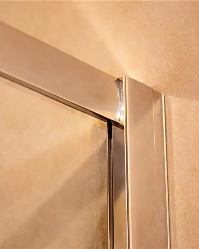 Box doccia 80x120 Nuvola un anta scorrevole reversibile installato in bagno moderno con ante in vetro temperato - Exagonshop