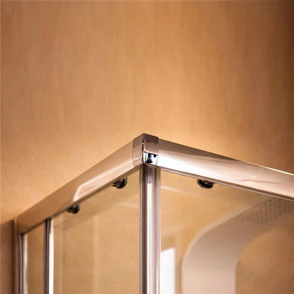 Box doccia 80x160 Nuvola un anta scorrevole reversibile 6 mm H 190 cromo