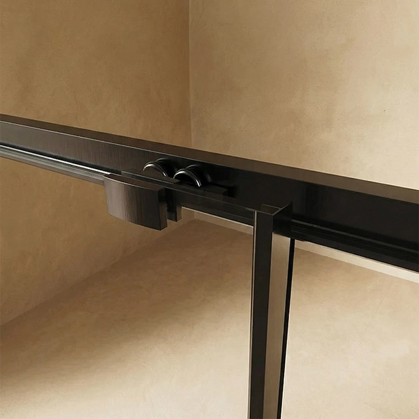 Box doccia 80x100 Rio doppio scorrevole vetro 6 mm installato in bagno moderno con ante in vetro temperato - Exagonshop