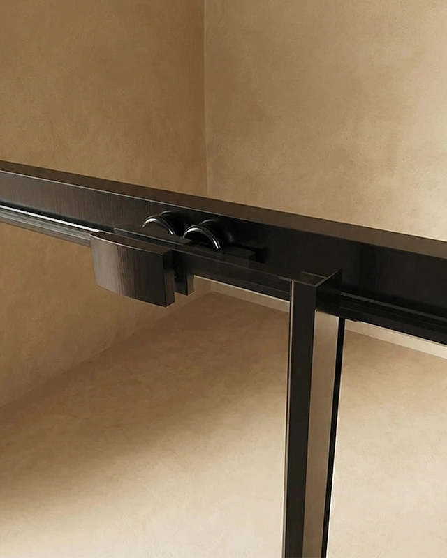 Box doccia 90x90 Rio doppio scorrevole vetro 6 mm installato in bagno moderno con ante in vetro temperato - Exagonshop