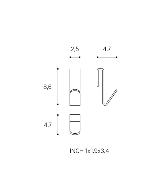 COSMIC Architect Sp Gancio da parete bagno acciaio opaco WJC235A0023003