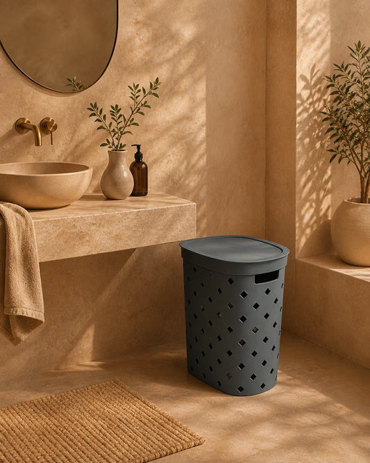 Cesto portabiancheria in plastica carta da zucchero Fiber