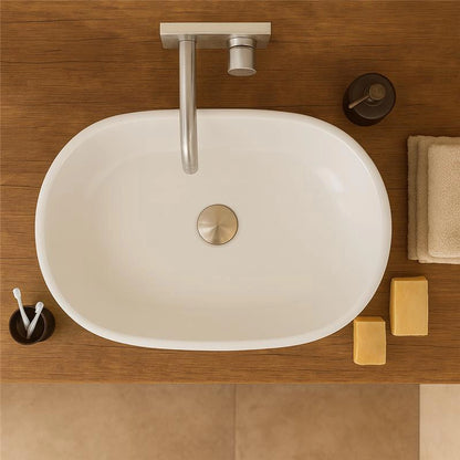 Ciotola 53x41 lavabo in ceramica bianco lucido