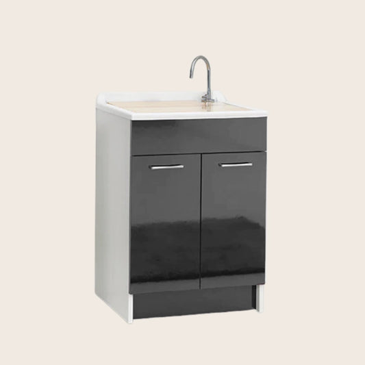 Colavene Swash mobile lavatoio 50x45 con lavapanni Grigio lucido
