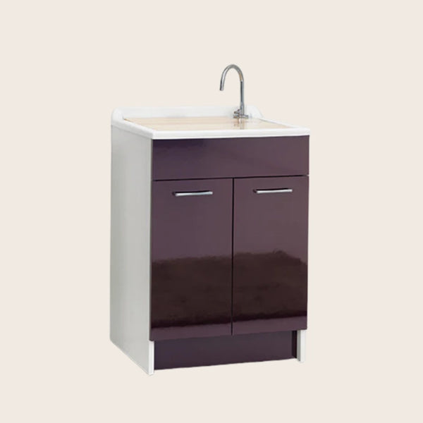 Colavene Swash mobile lavatoio 50x45 con tavola lavapanni melanzana lucido