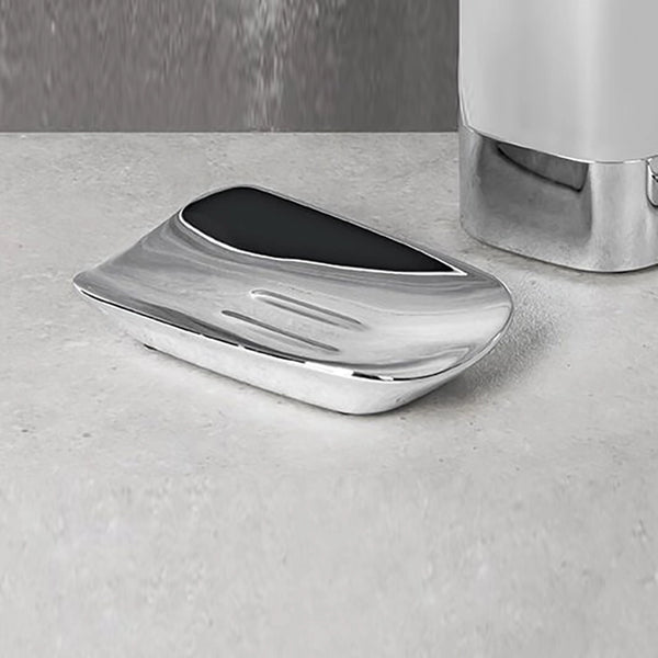 Colombo Alize Porta Sapone Da Appoggio Cromo montato a parete, vista del design e della finitura - Colombo Design