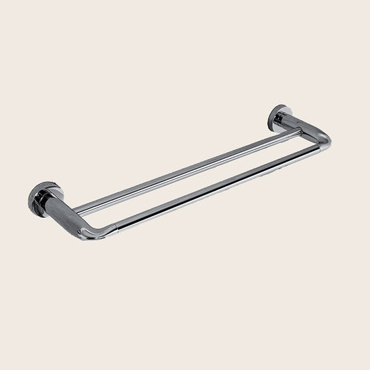 Colombo Basic Portasciugamani 46 cm doppio cromo b2788 Cromo Lucido in cromato montato a parete, vista del design e della...
