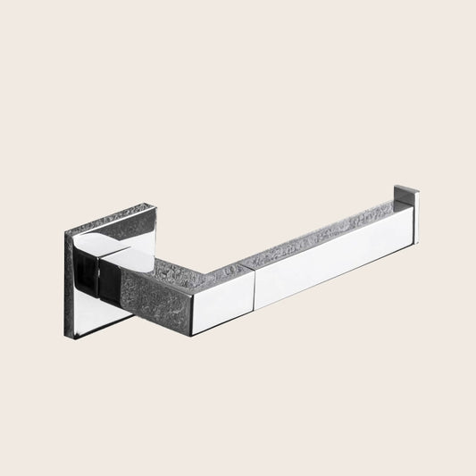 Colombo Basicq Porta Rotolo wc Destro Cromo in lucido montato a parete, vista del design e della finitura - Colombo Design