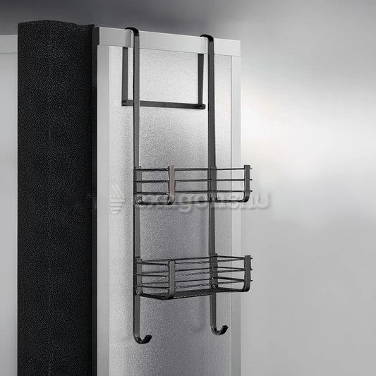 Colombo Cavalletto box doccia con appendiabiti e gancio in opaco installato in bagno moderno con ante in vetro temperato...
