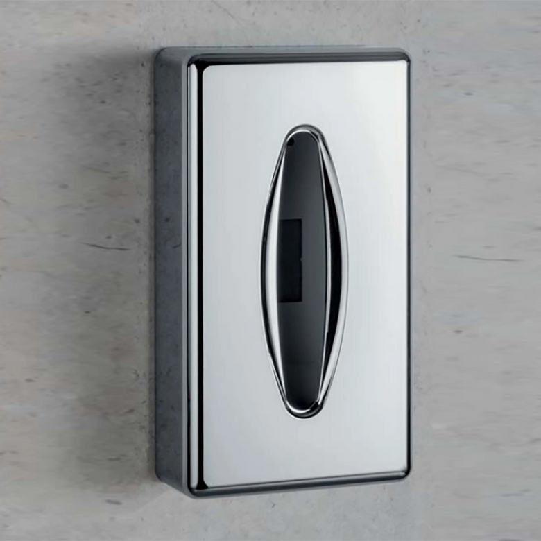 Colombo Contract b9961 Porta kleenex a muro Abs Cromato dettaglio Colombo Design