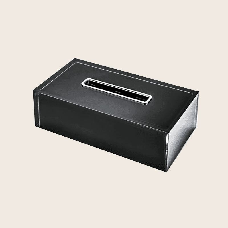 Colombo Cool Porta Kleenex Rettangolare In Resina icy Nero dettaglio Colombo Design